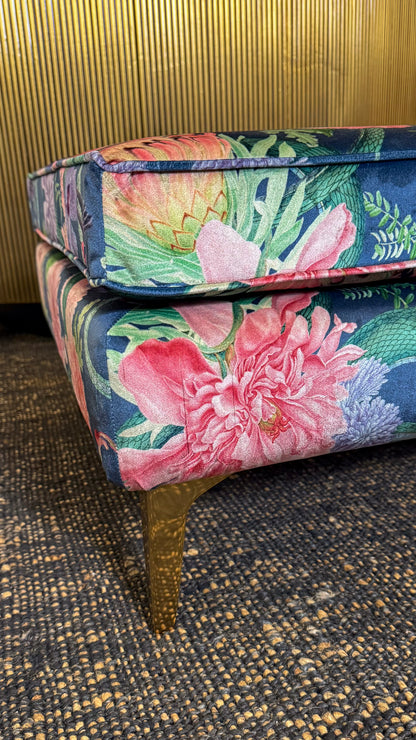 Sample Sale: Forbidden Bloom Velvet Ottoman