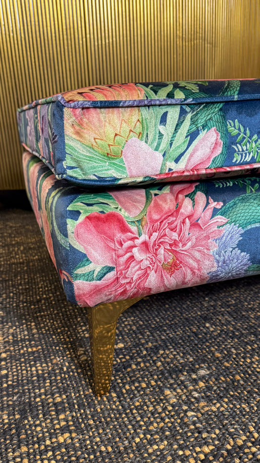 Sample Sale: Forbidden Bloom Velvet Ottoman