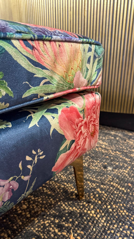 Sample Sale: Forbidden Bloom Velvet Ottoman