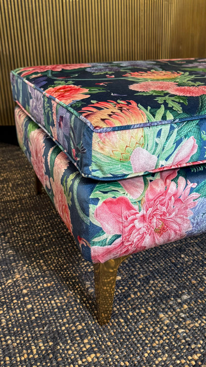 Sample Sale: Forbidden Bloom Velvet Ottoman