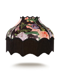 Forbidden Bloom 'Black' Fringed Lampshade