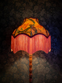 Forbidden Bloom 'Blush' Fringed Lampshade