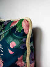 Load image into Gallery viewer, Forbidden Bloom &#39;Deep Blue&#39; Velvet Cushion