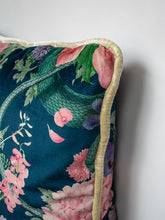 Load image into Gallery viewer, Forbidden Bloom &#39;Deep Blue&#39; Velvet Cushion