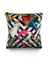 Load image into Gallery viewer, Geometric Aviary Velvet Cushion