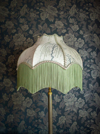 Kyoto Blossom 'Zen Sage' Fringed Lampshade