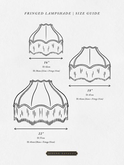 Lovebirds 'Honey' Fringed Lampshade