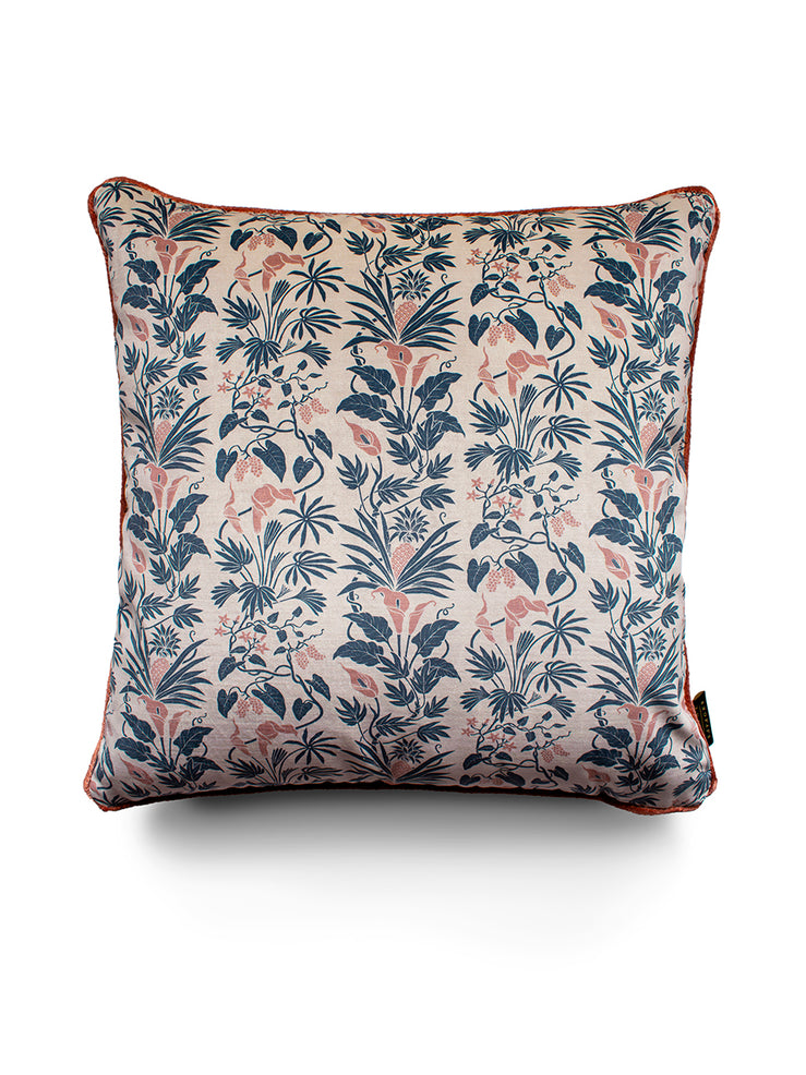 Little Botanize 'Terracotta Blue' Velvet Cushion