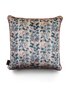 Little Botanize 'Terracotta Blue' Velvet Cushion