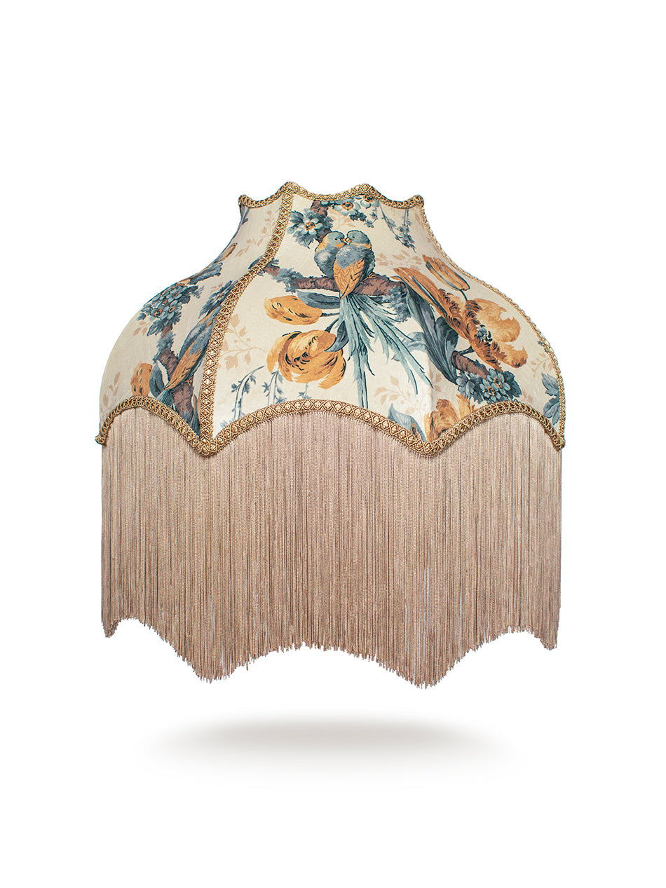 Lovebirds 'Honey' Fringed Lampshade