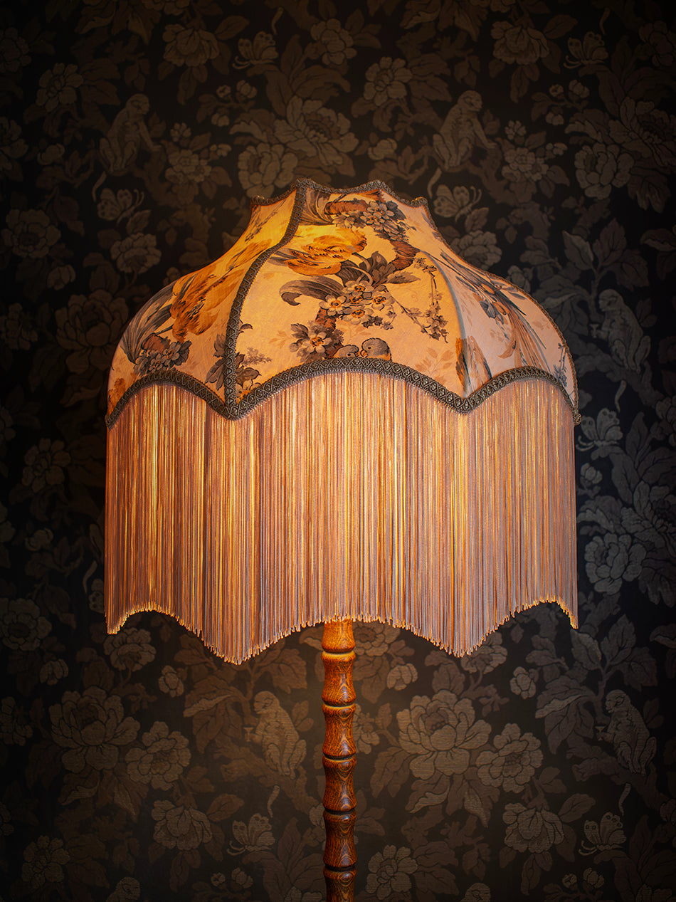 Lovebirds 'Honey' Fringed Lampshade