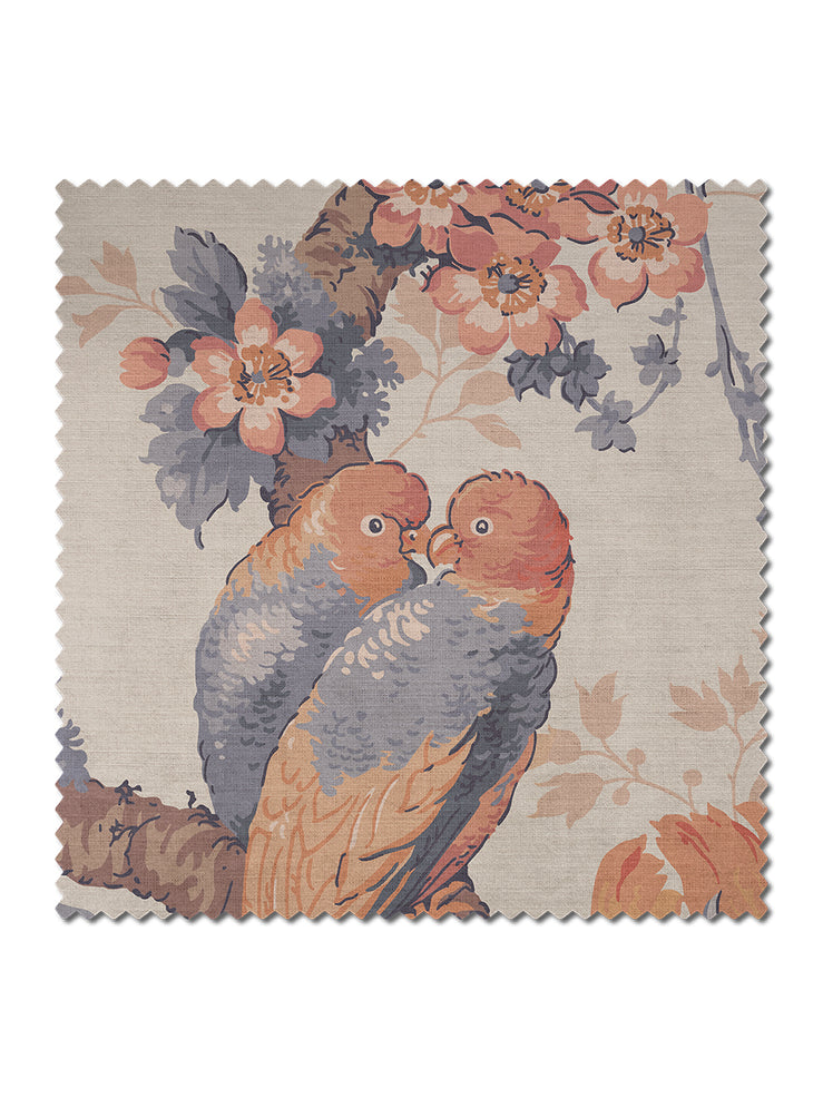 Lovebirds Recycled Velvet Sample