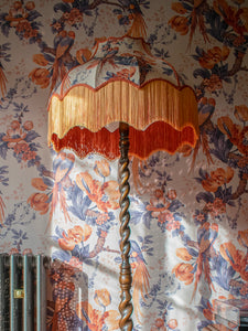 Lovebirds 'Papaya' Fringed Lampshade