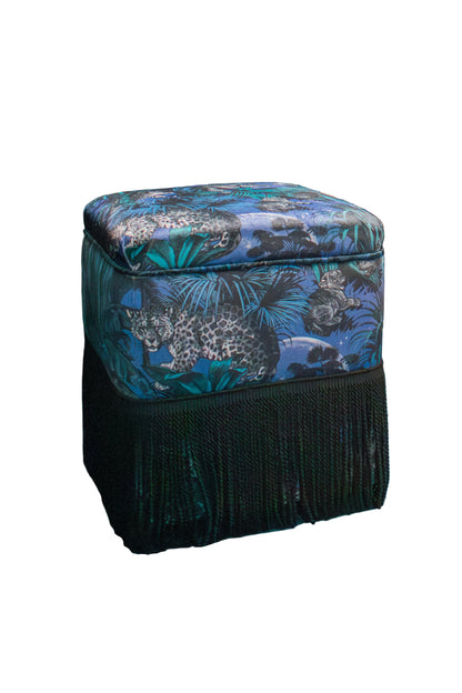Sample Sale: Nocturnal Faunacation Velvet Footstool