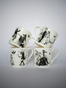 Safari Soirée Four Mug Gift Set