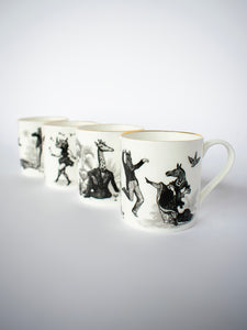 Safari Soirée Four Mug Gift Set