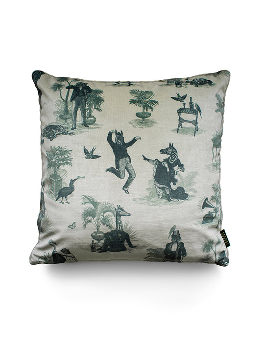 Safari Soirée 'Forest Mist' Velvet Cushion