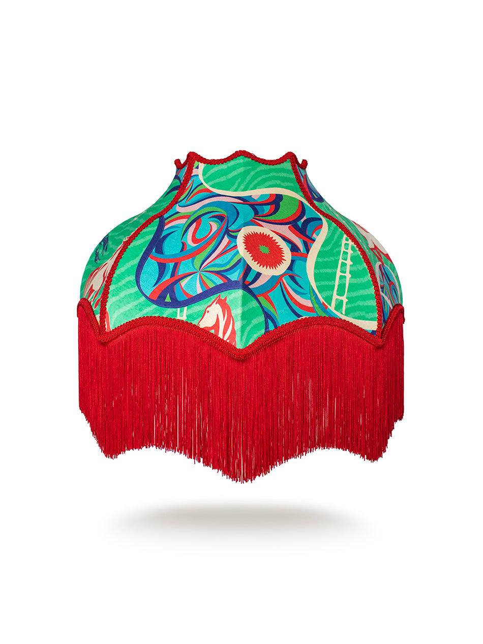 Stallion Rhapsody Fringed Lampshade