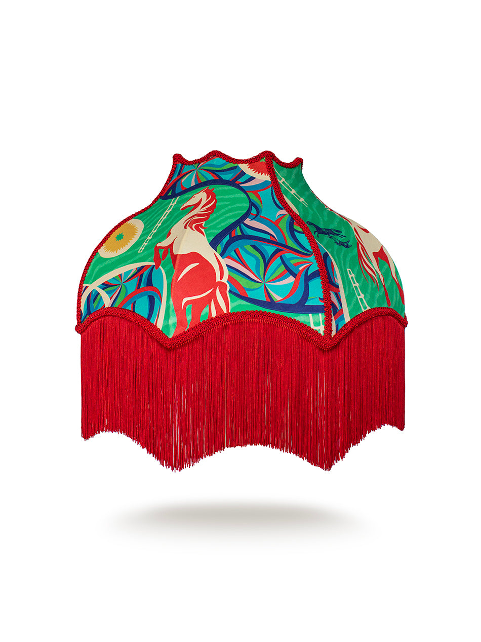 Stallion Rhapsody Fringed Lampshade