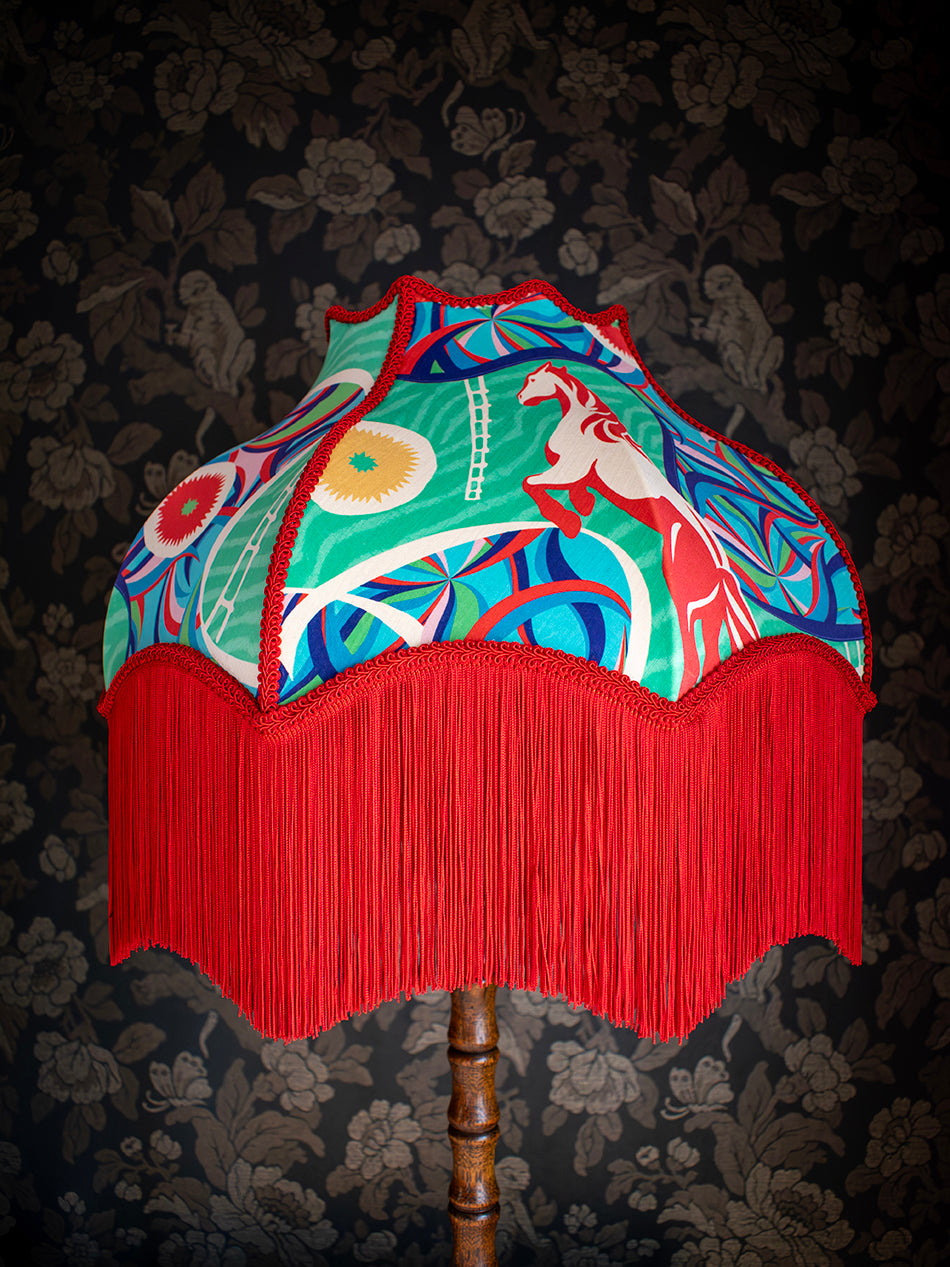 Stallion Rhapsody Fringed Lampshade