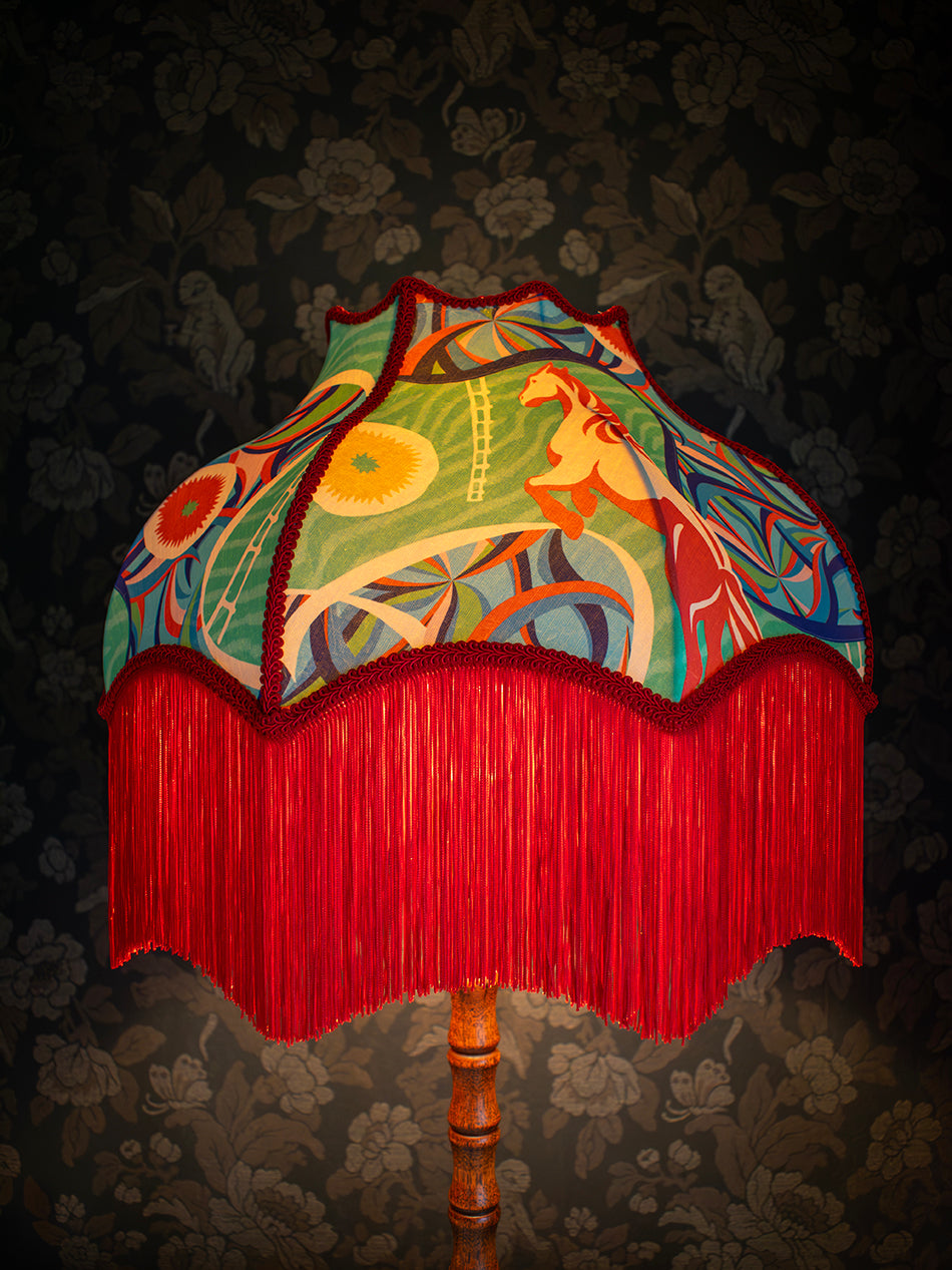 Stallion Rhapsody Fringed Lampshade
