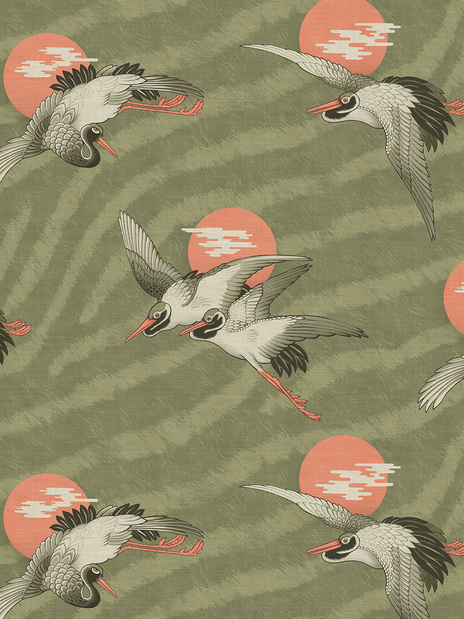 Sunset Dreams Grasscloth Wallpaper By The Metre