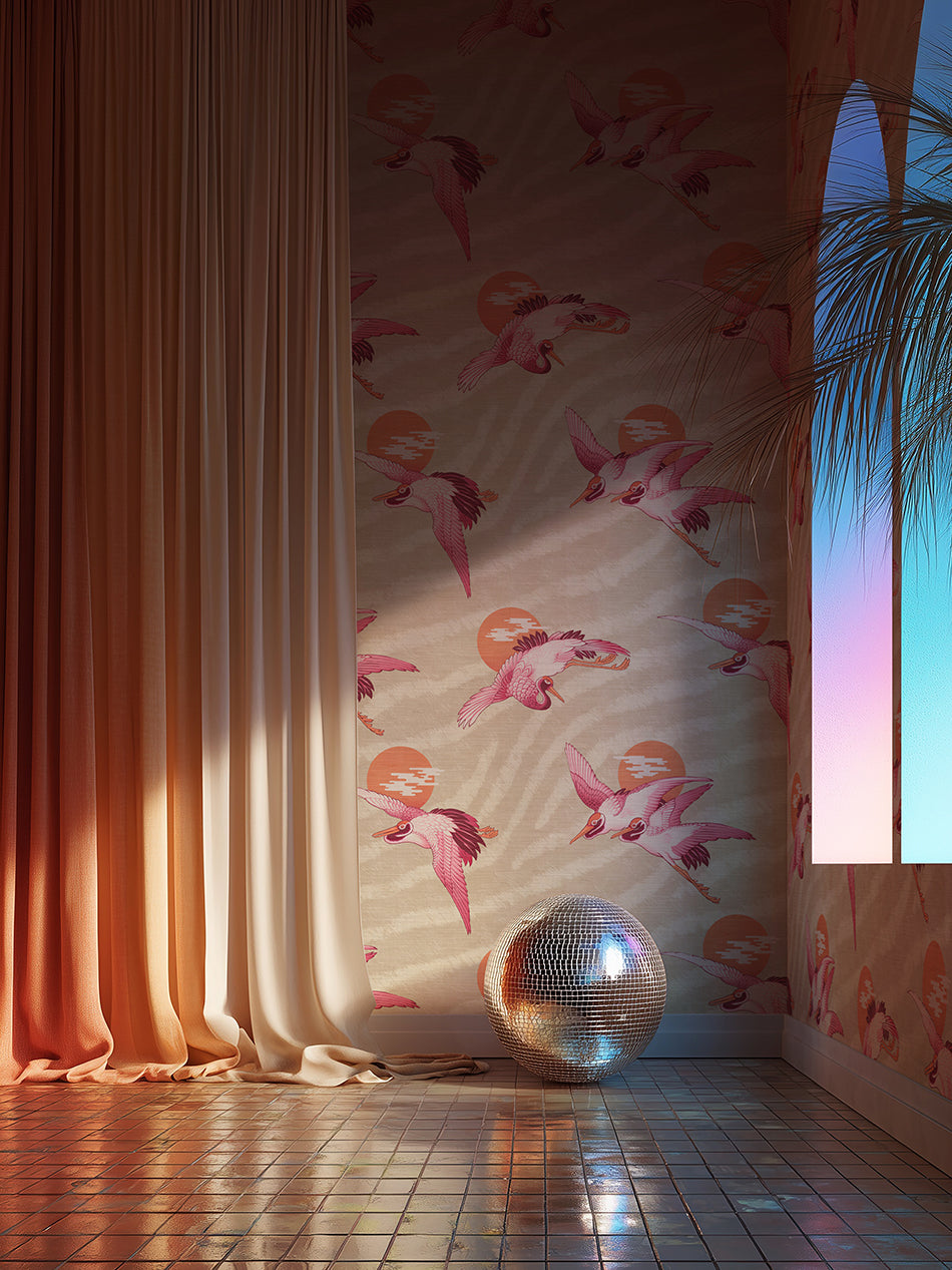 Sunset Dreams Grasscloth Wallpaper By The Metre