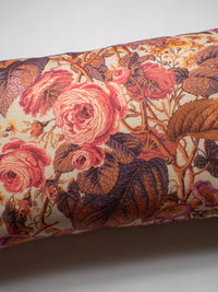 The Brambles 'Antique Rose' Rectangle Linen Tasseled Cushion