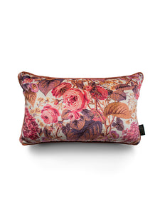 The Brambles 'Antique Rose' Rectangle Velvet Cushion