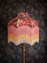 Load image into Gallery viewer, The Brambles &#39;Antique Rose&#39;  Fringed Lampshade