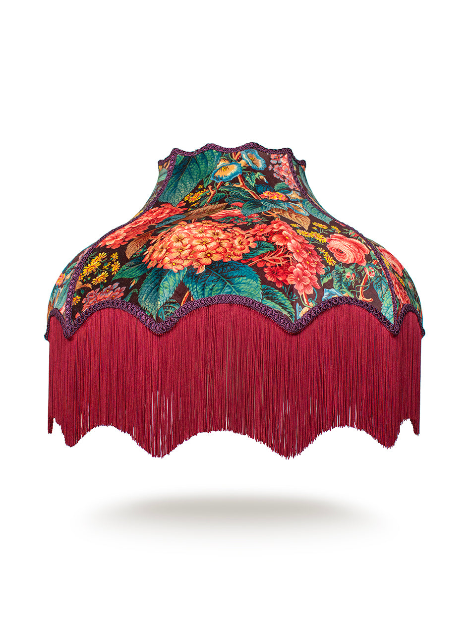 The Brambles 'Mulberry' Fringed Lampshade