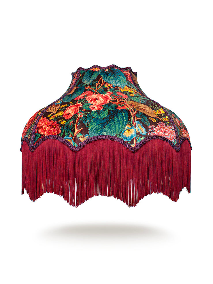The Brambles 'Mulberry' Fringed Lampshade