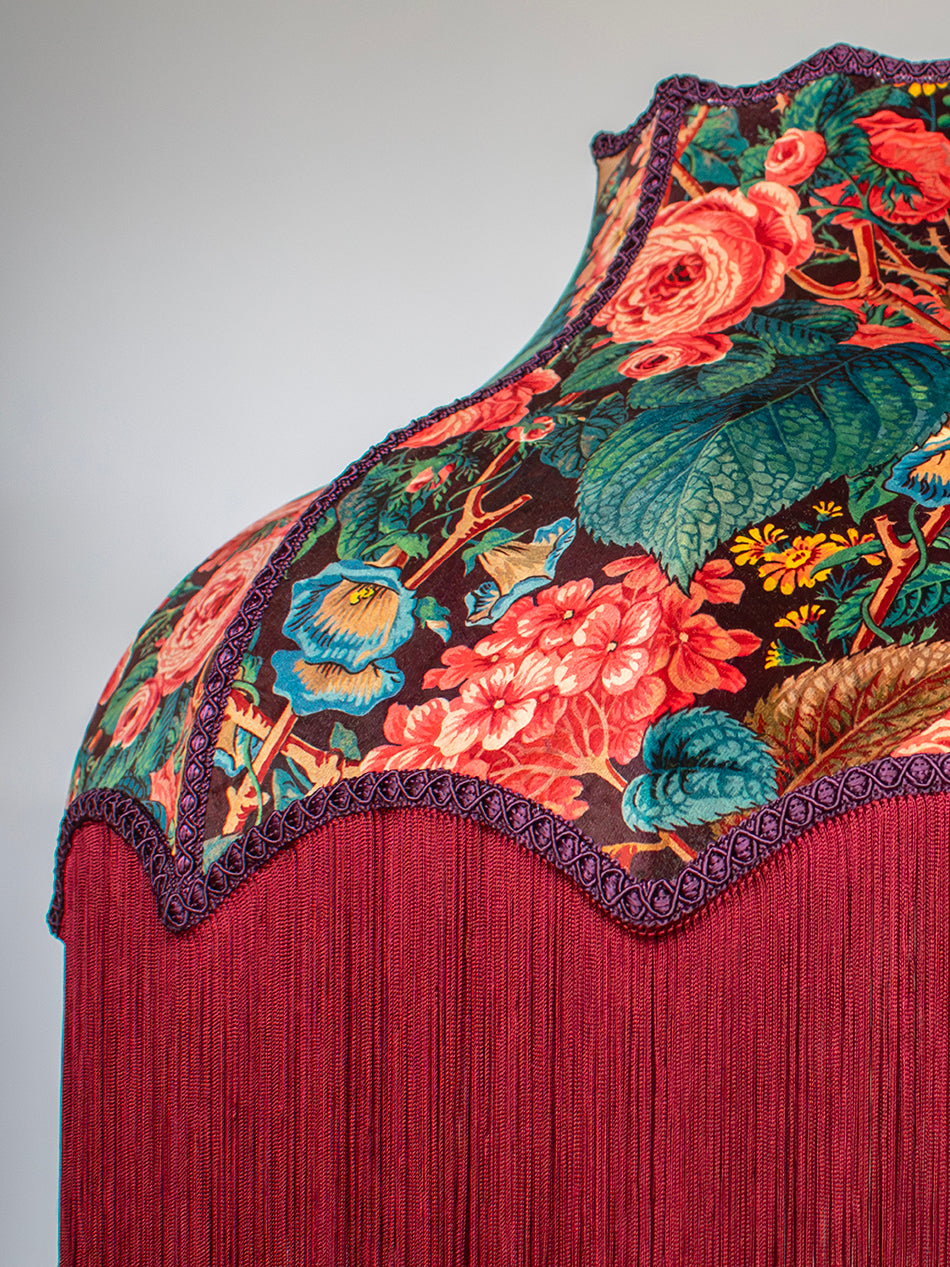 The Brambles 'Mulberry' Fringed Lampshade