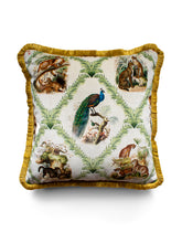 Load image into Gallery viewer, The Fierce &amp; The Fabulous &#39;Archive Green&#39; Fringed Velvet Cushion