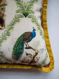 The Fierce & The Fabulous 'Archive Green' Fringed Velvet Cushion