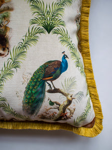 The Fierce & The Fabulous 'Archive Green' Fringed Velvet Cushion