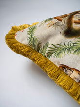 Load image into Gallery viewer, The Fierce &amp; The Fabulous &#39;Archive Green&#39; Fringed Velvet Cushion