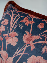 Load image into Gallery viewer, Where The Wild Flowers Grow &#39;Dusk&#39; Fringed Velvet Cushion
