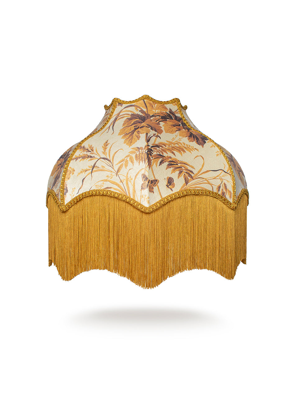 Where The Wildflowers Grow 'Mustard' Fringed Lampshade