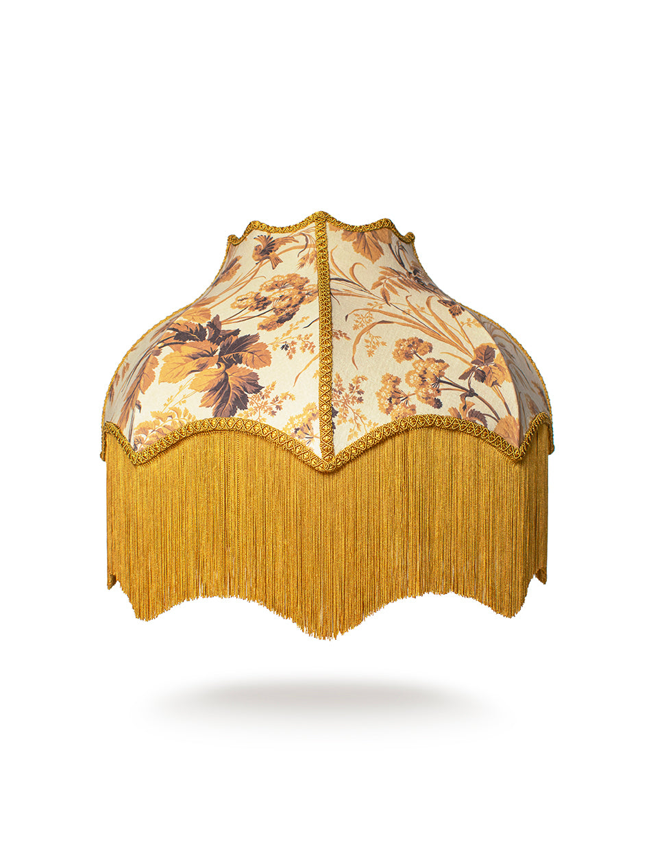 Where The Wildflowers Grow 'Mustard' Fringed Lampshade