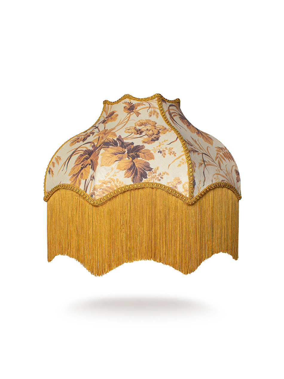 Where The Wildflowers Grow 'Mustard' Fringed Lampshade