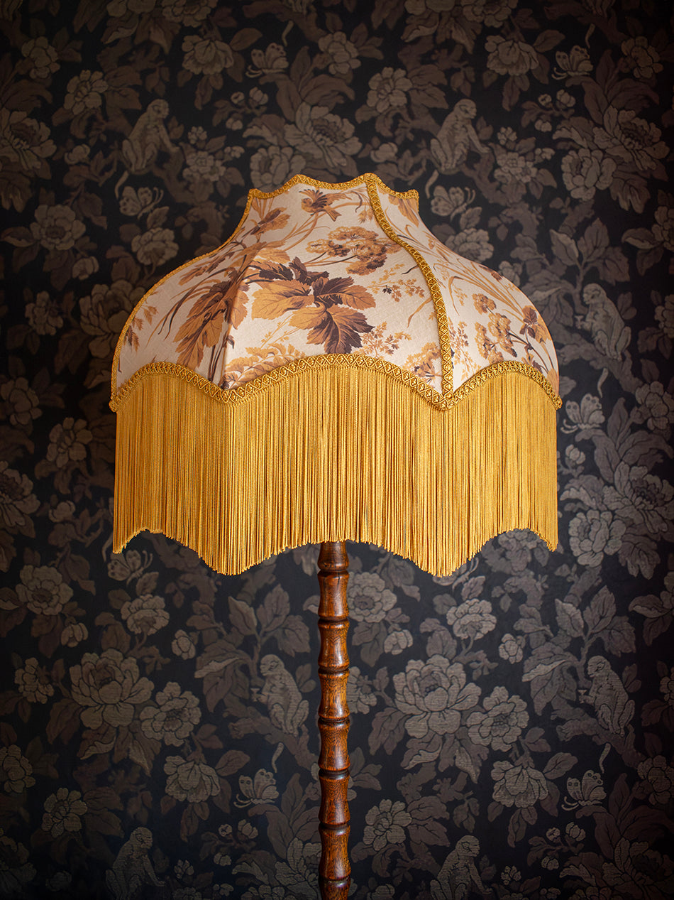 Where The Wildflowers Grow 'Mustard' Fringed Lampshade