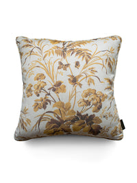 Where The Wildflowers Grow 'Mustard' Linen Cushion
