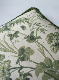 Where The Wildflowers Grow 'Sage' Fringed Linen Cushion