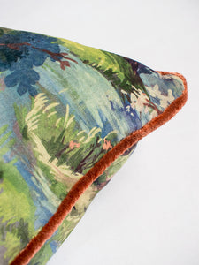Wild Wild Woods 'Vert' Velvet Cushion