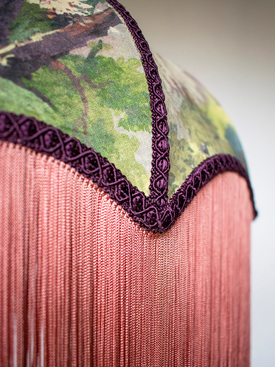 Wild Wild Woods Fringed Lampshade