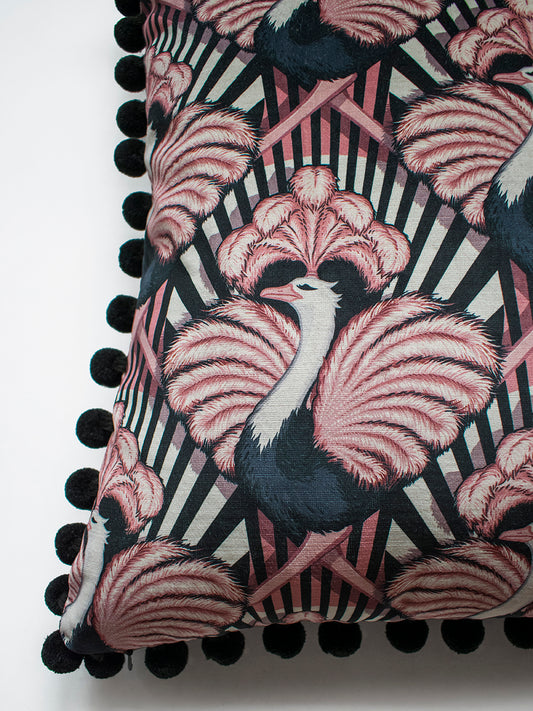 Zsa Zsa 'Candy' Pom Pom Velvet Cushion