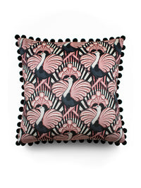 Zsa Zsa 'Candy' Pom Pom Velvet Cushion