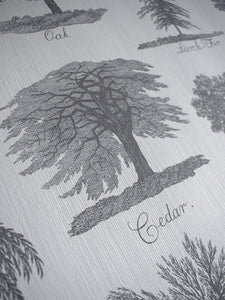 Arboreta 'Charcoal' Wallpaper Sample