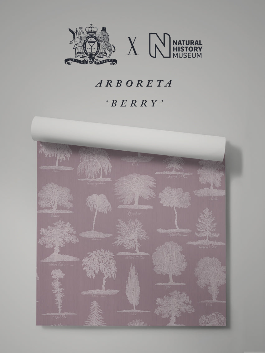 Arboreta 'Berry' Wallpaper Sample